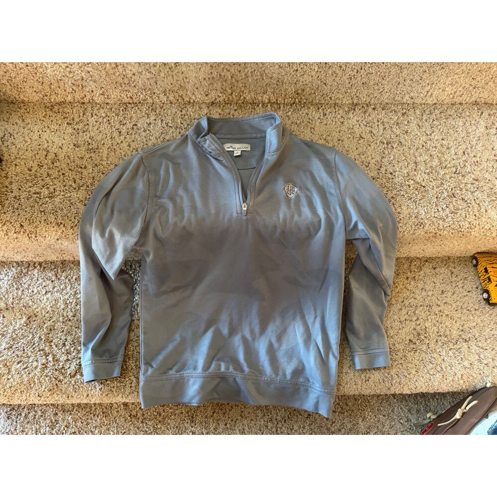 Peter Millar kids medium grey quarter zip